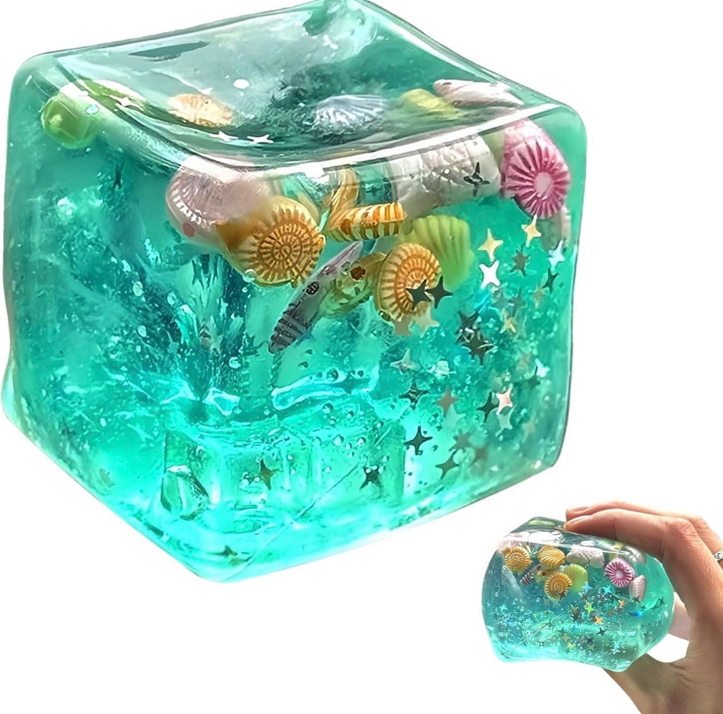 🌊 Ocean Cube Squishy™ — Slow Rise Sensory Stress Relief Toy