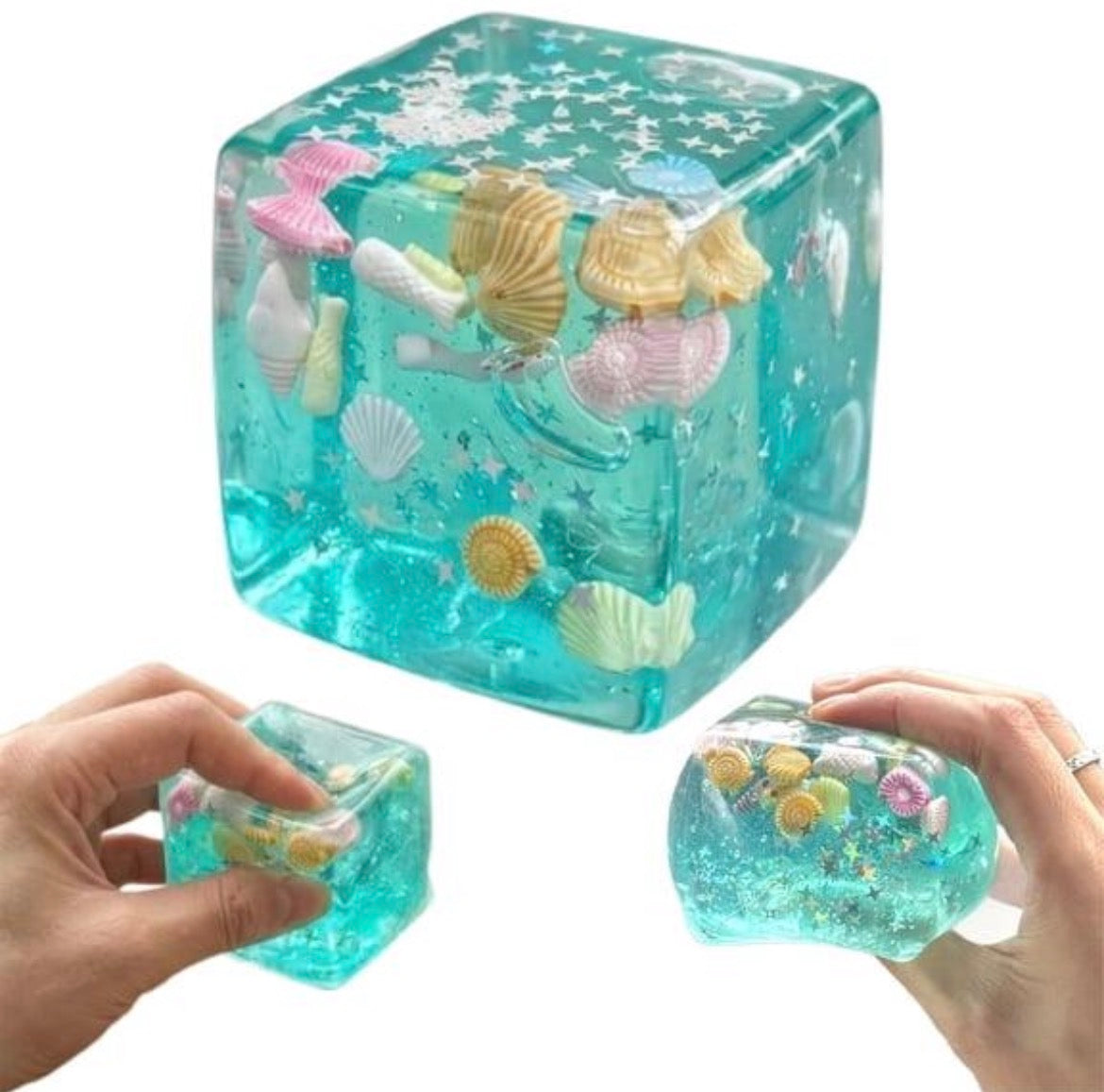 🌊 Ocean Cube Squishy™ — Slow Rise Sensory Stress Relief Toy